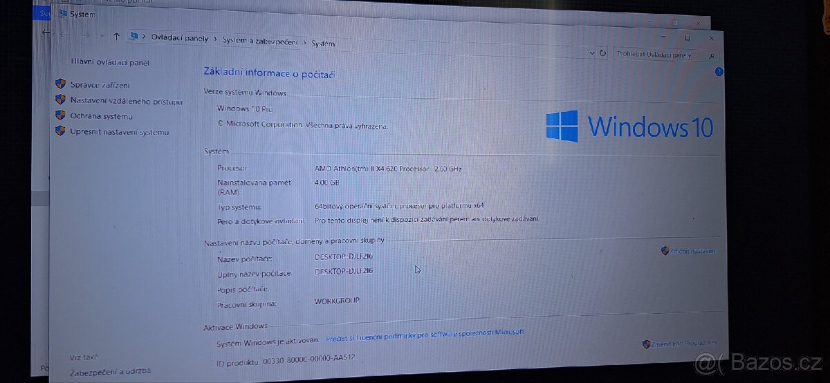 Set zakladni deska procesor 4jadro AM3 a ram 4gb - 6