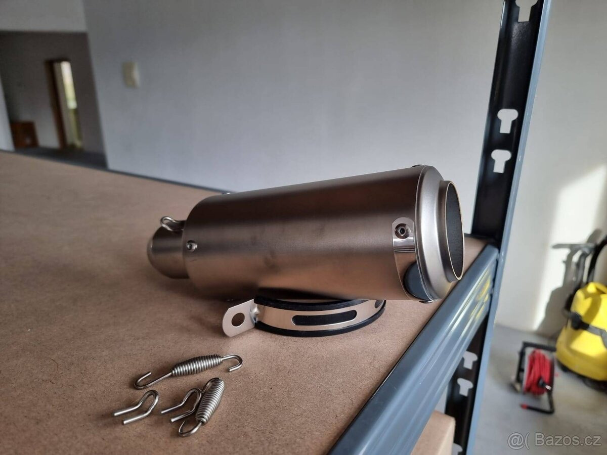 Prodám zcela nový, nepoužívaný, nerezový výfuk na motorku - 6
