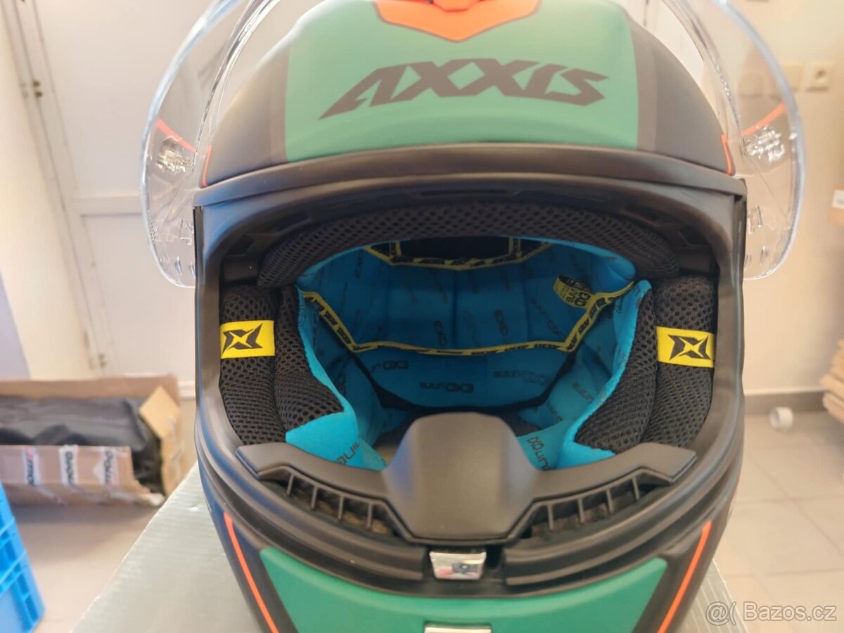 karbonová helma AXXIS COBRA matná zelená M - 6