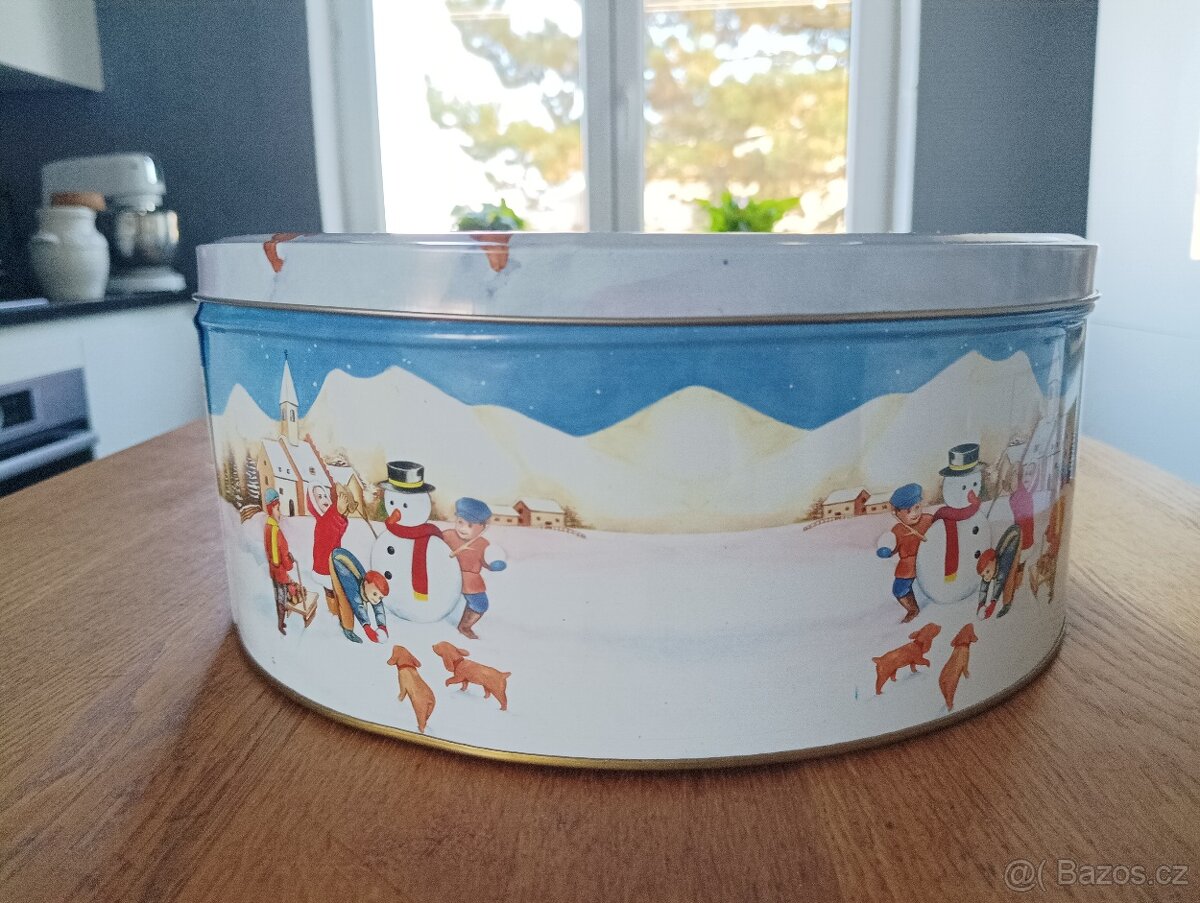 PLECHOVÁ DÓZA SE ZIMNÍM DEKOREM - 6