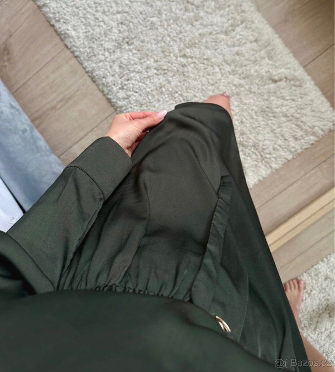 Zelené elegantní šaty H&M - 6