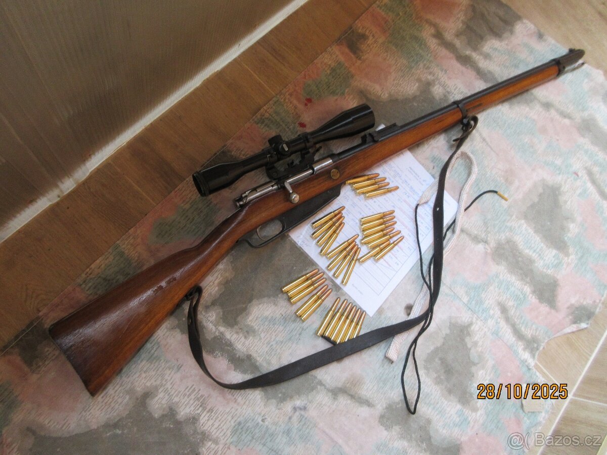 Puška Gewehr 1888 LOEWE BERLIN, OPTIKA, TORMENTACE , náb, ř - 6