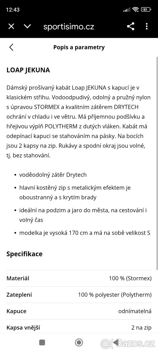 Bunda dámská Loap vel. L. - 6