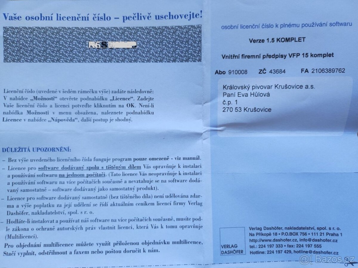 Program Vnitřní firemní předpisy formuláře návod - 6