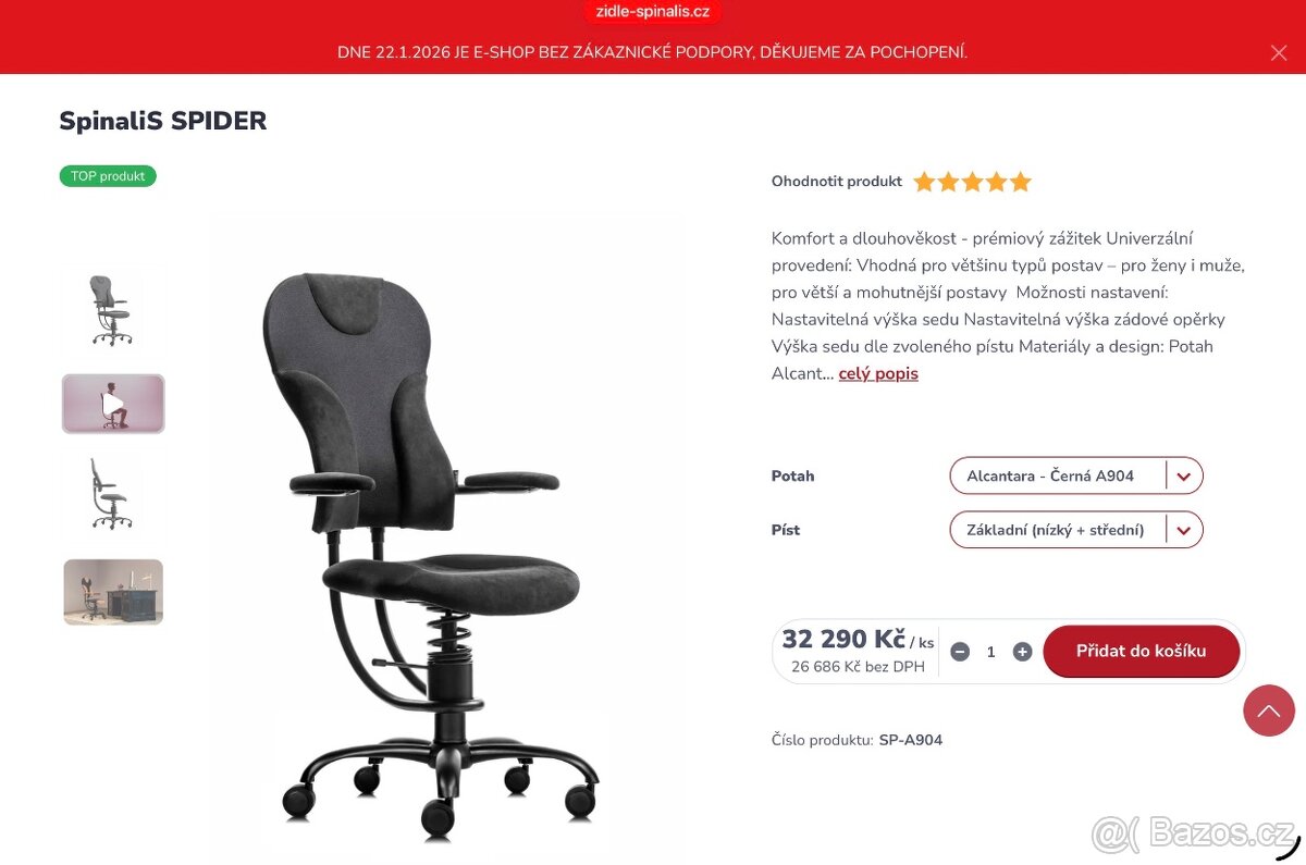 Kancelářská židle Spinalis Spider - 6