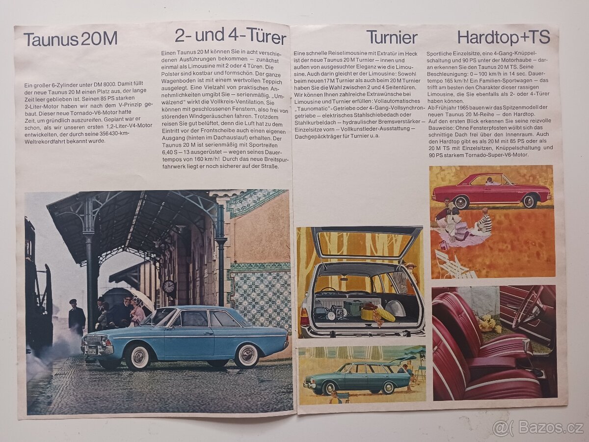 Dobové retro prospekty, manuály Ford Taunus, Cortina, Consul - 6