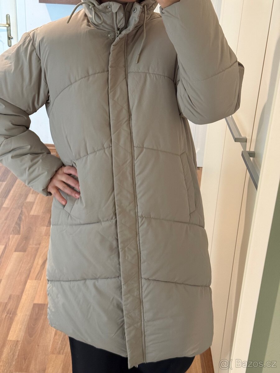 Hřejivá teplá delší bunda - kabát, nová Vel. XL - 6