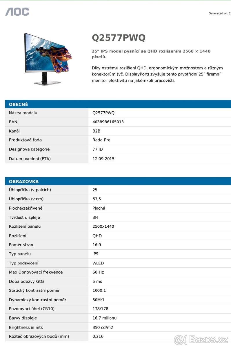 2K monitor 25" AOC + UMAX U-Box J50 Pro + Windows 11 Pro CZ - 6