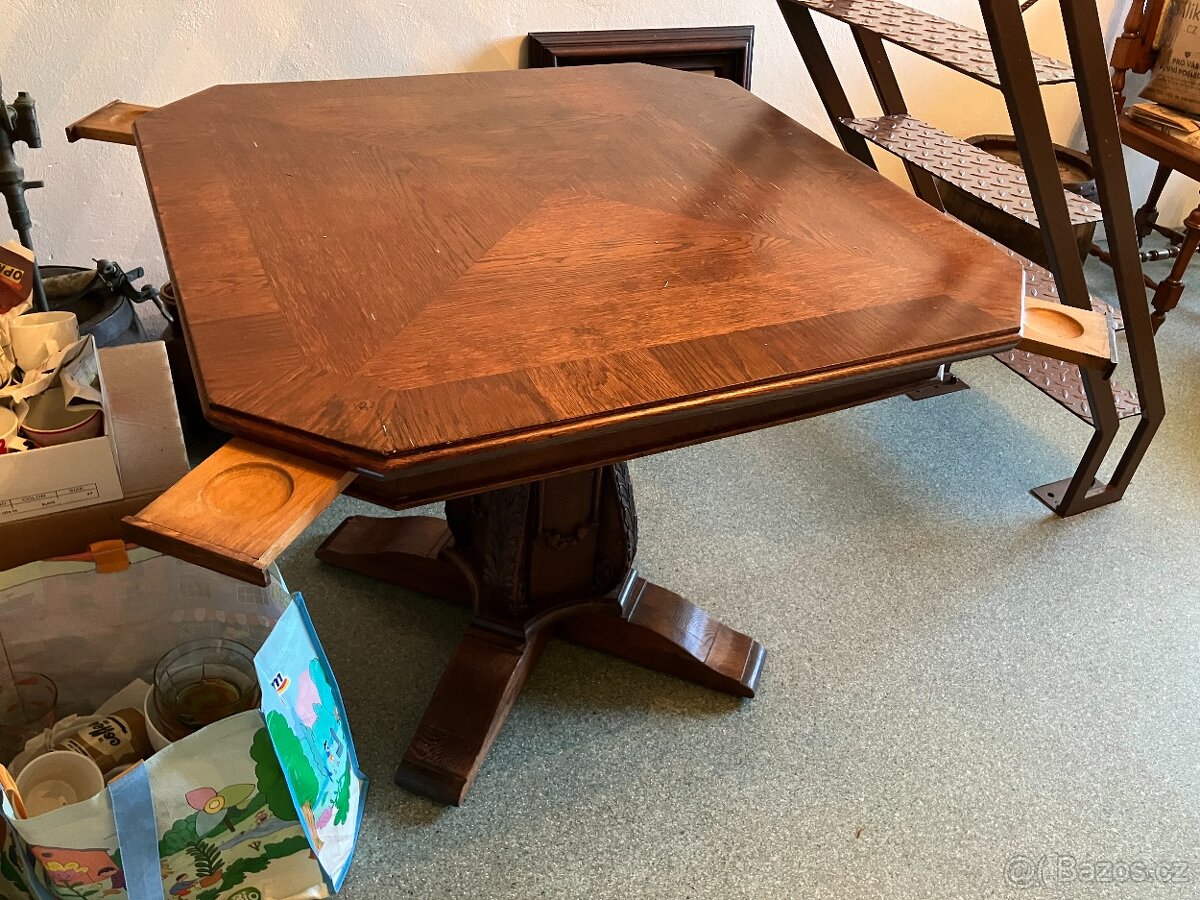 starožitná jídelní souprava stůl a 4 židle - 6