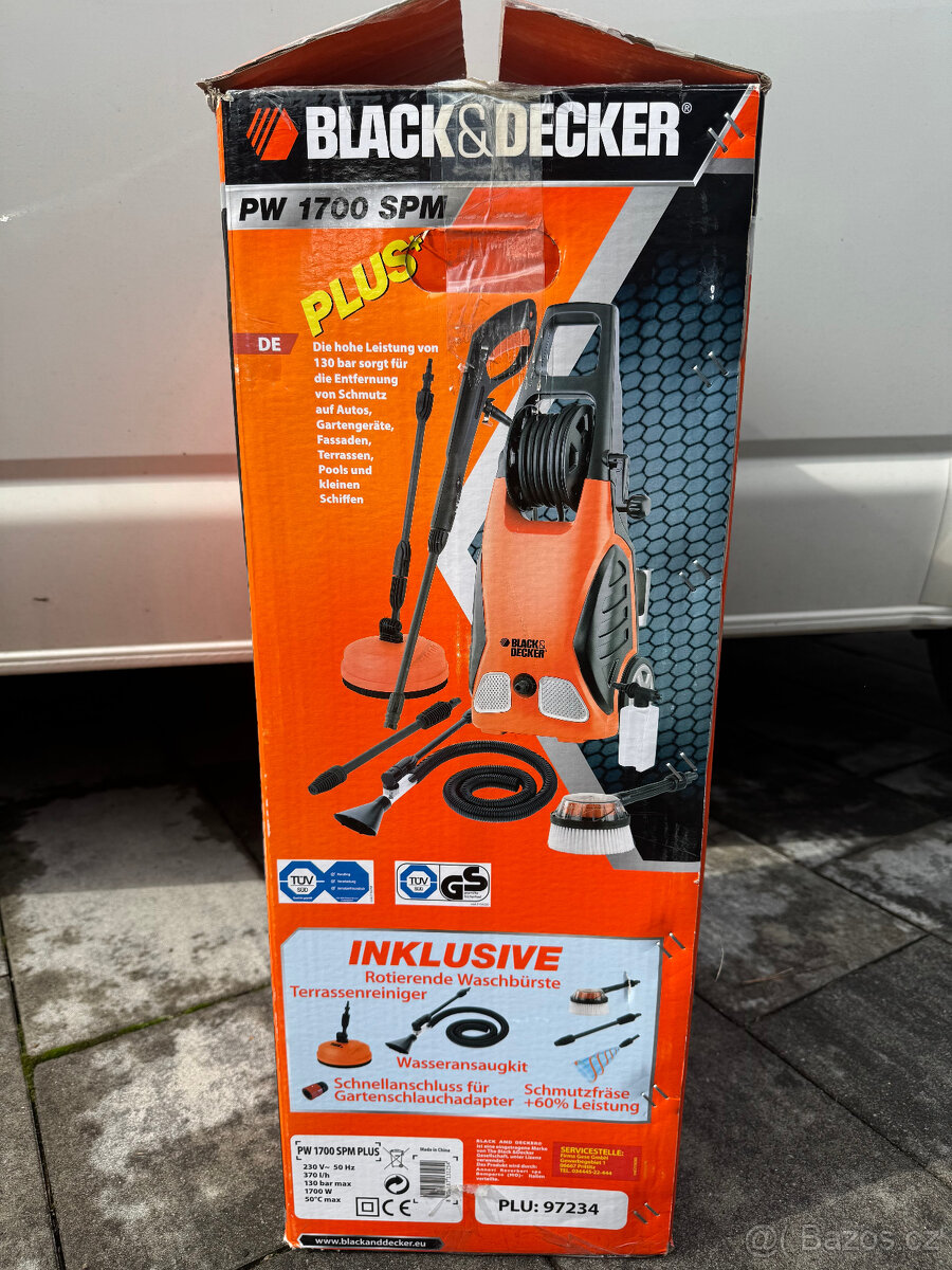 Vysokotlaké mytí - myčka Black & Decker PW 1700 SPL Plus - 6