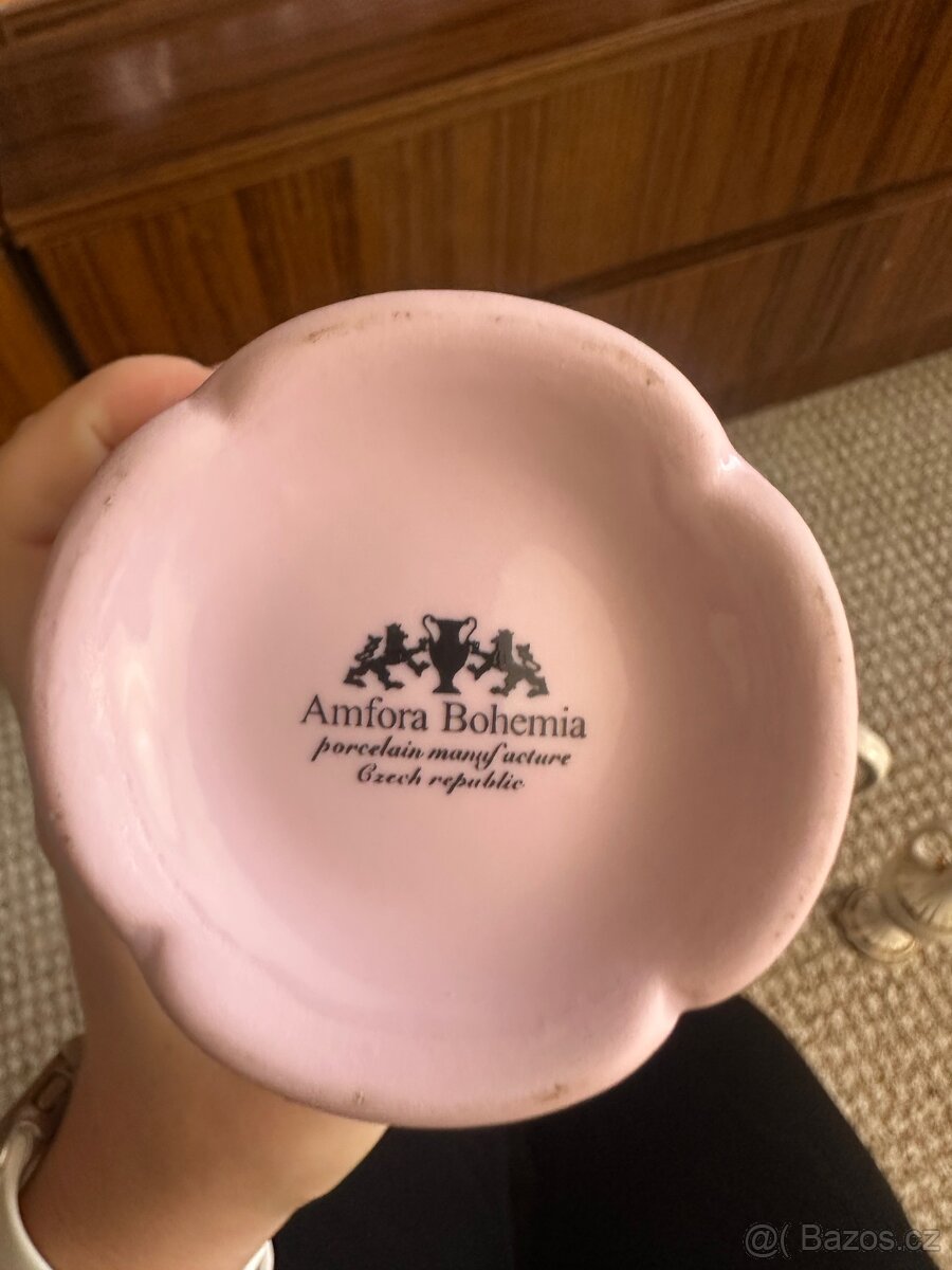 Růžový porcelán, porcelánová sada - 6