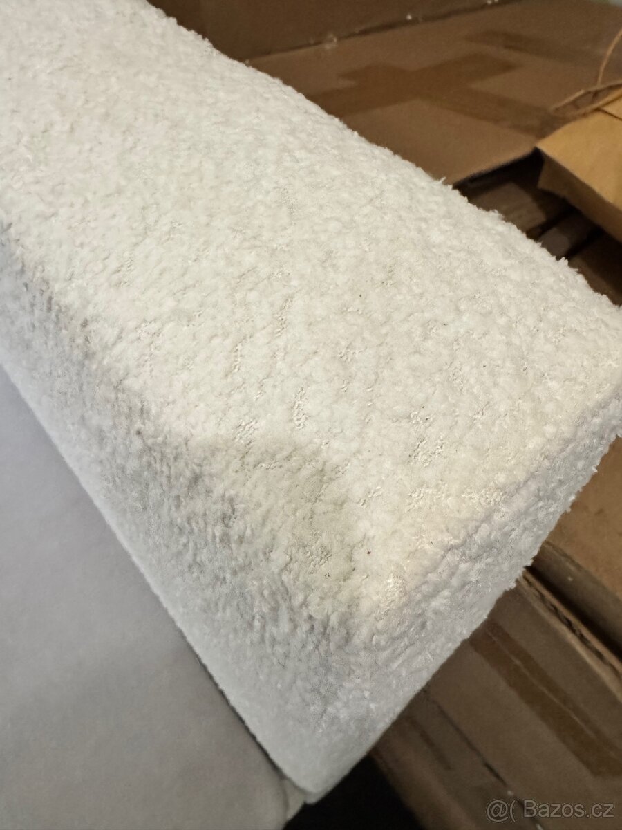 Nová postel-letiště Boxspring 160x200 krémovo-bílá - 6