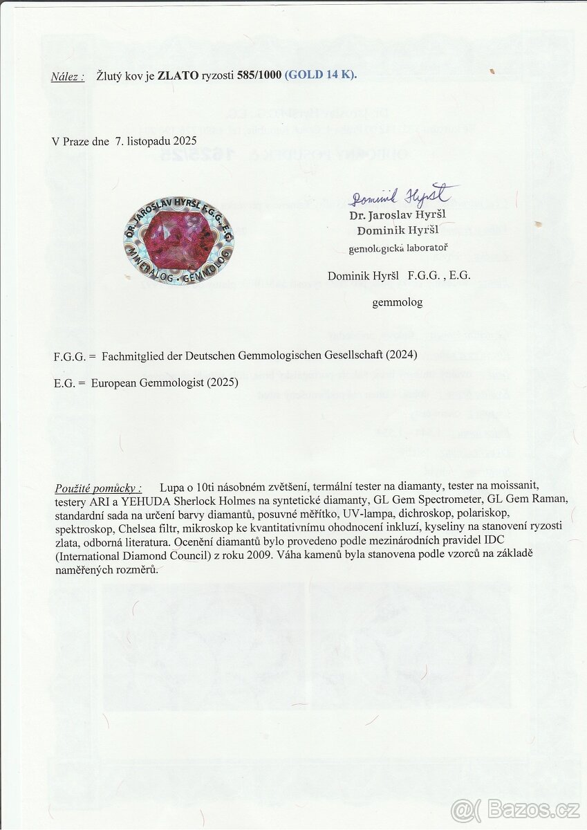 Zlatý přívěsek s ametystem - 6