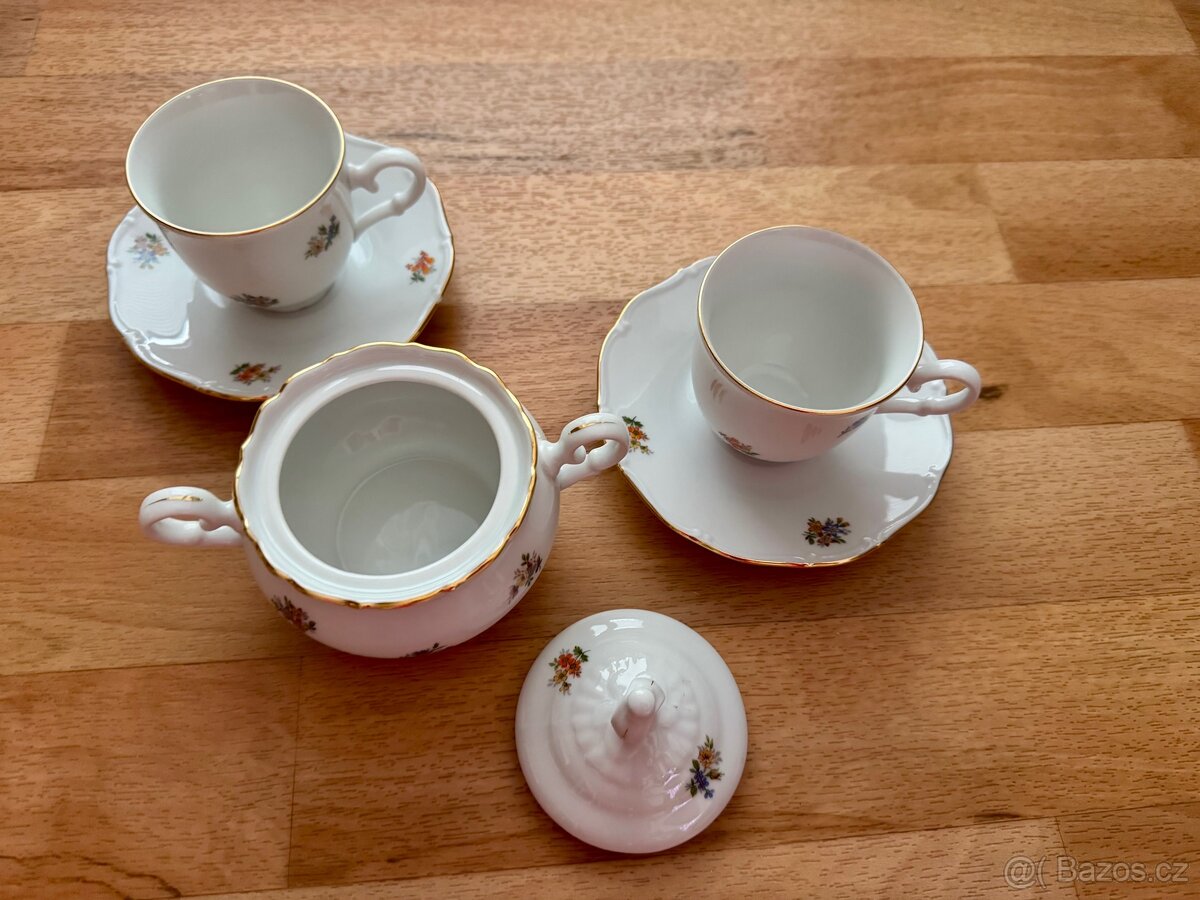 Nová porcelánová kávová souprava s cukřenkou - 6