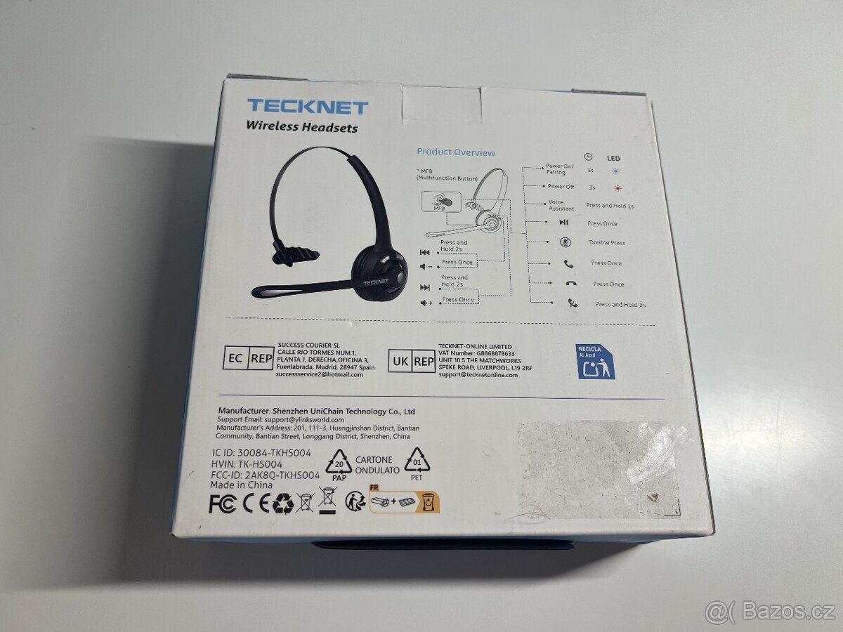 #L0258 Bluetooth náhlavná súprava TECKNET TK-HS004 - 6