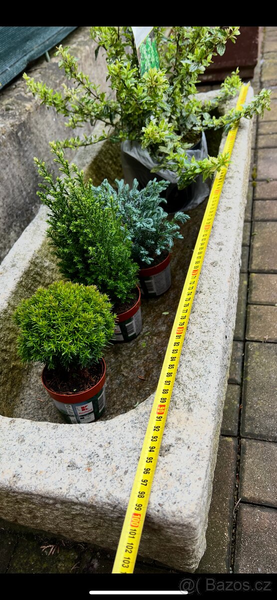 Kamenné kameninové koryto vintage selský styl - 6