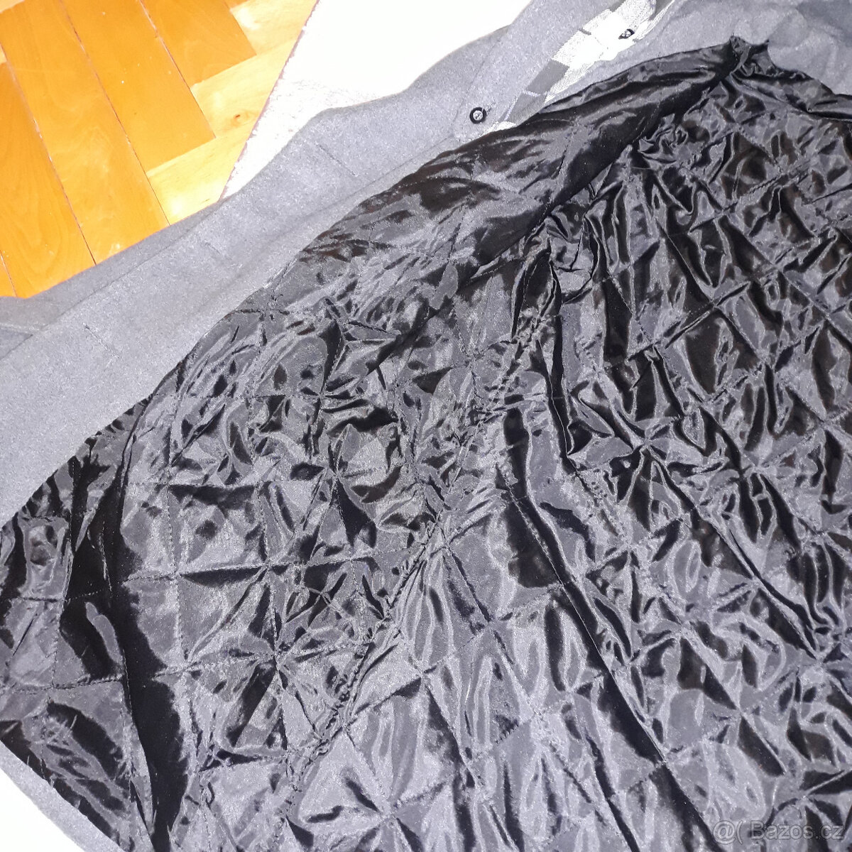 Dámský flaušový kabátek s kapucí, barva šedá - 6