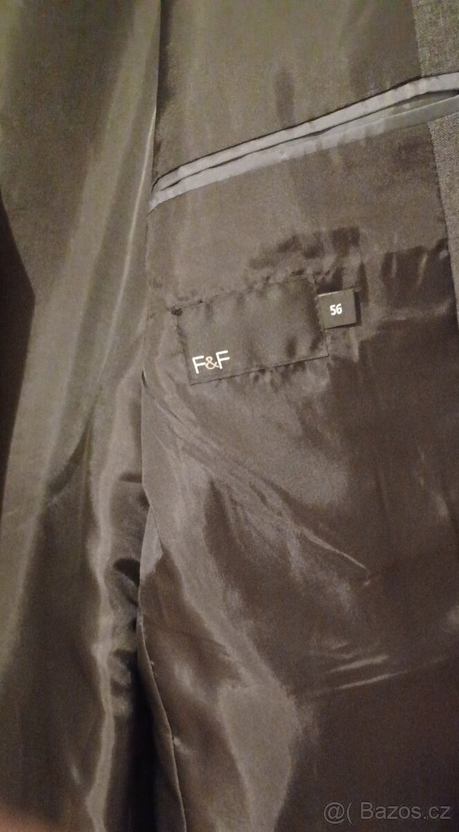 Pánské sako tmavě šedé F&F - 6