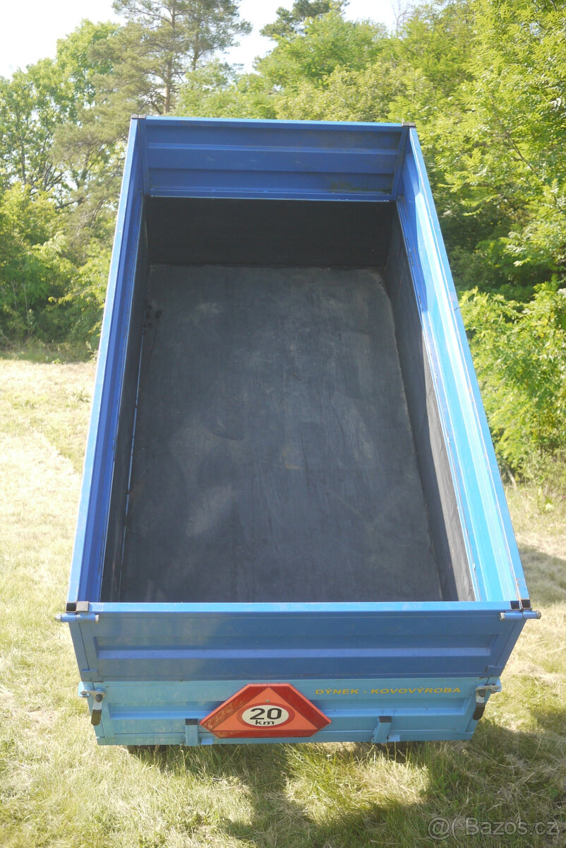 Prodám traktorový vlek Dýnek 1,8 t STK do 2029(cena bez DPH) - 6