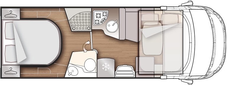 Integrovaný obytný automobil Roller Team model Kronos. - 6
