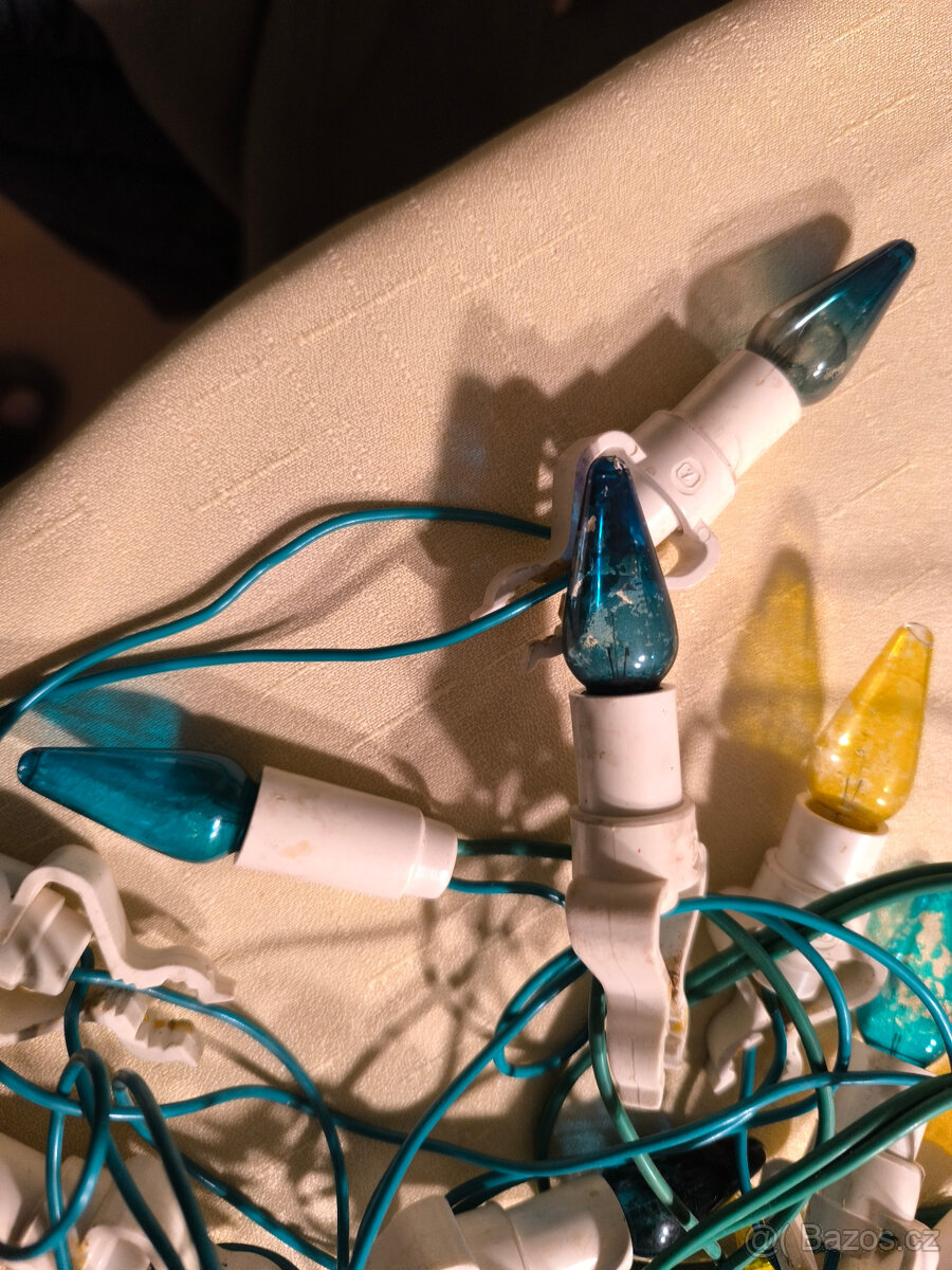 Staré vánoční svíčky Zlatokov,vánoční světýlka,osvětlení - 6