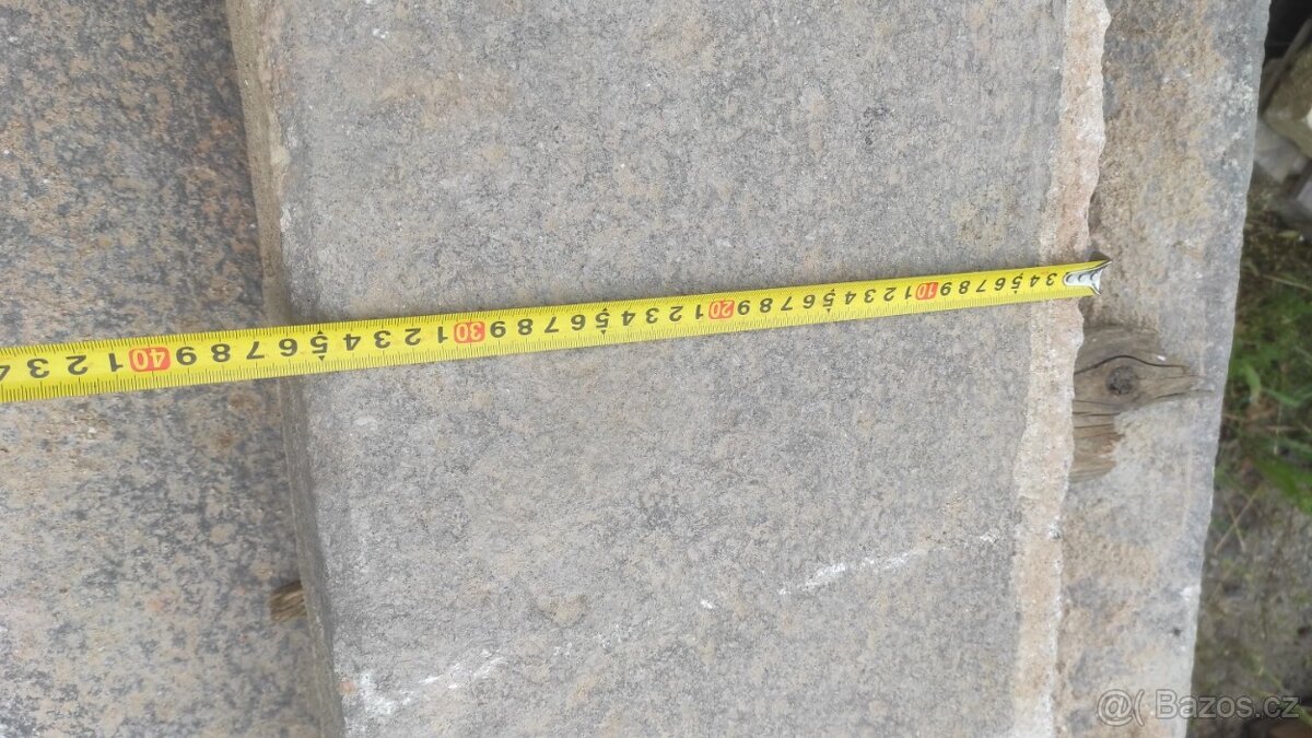 Staré kamenné schody, žulové schody, schod, 20 ks - 6