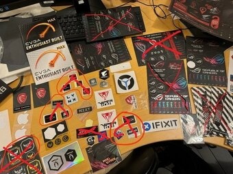 Originální samolepky - ASUS TUF, ASUS ROG, Razer - 6