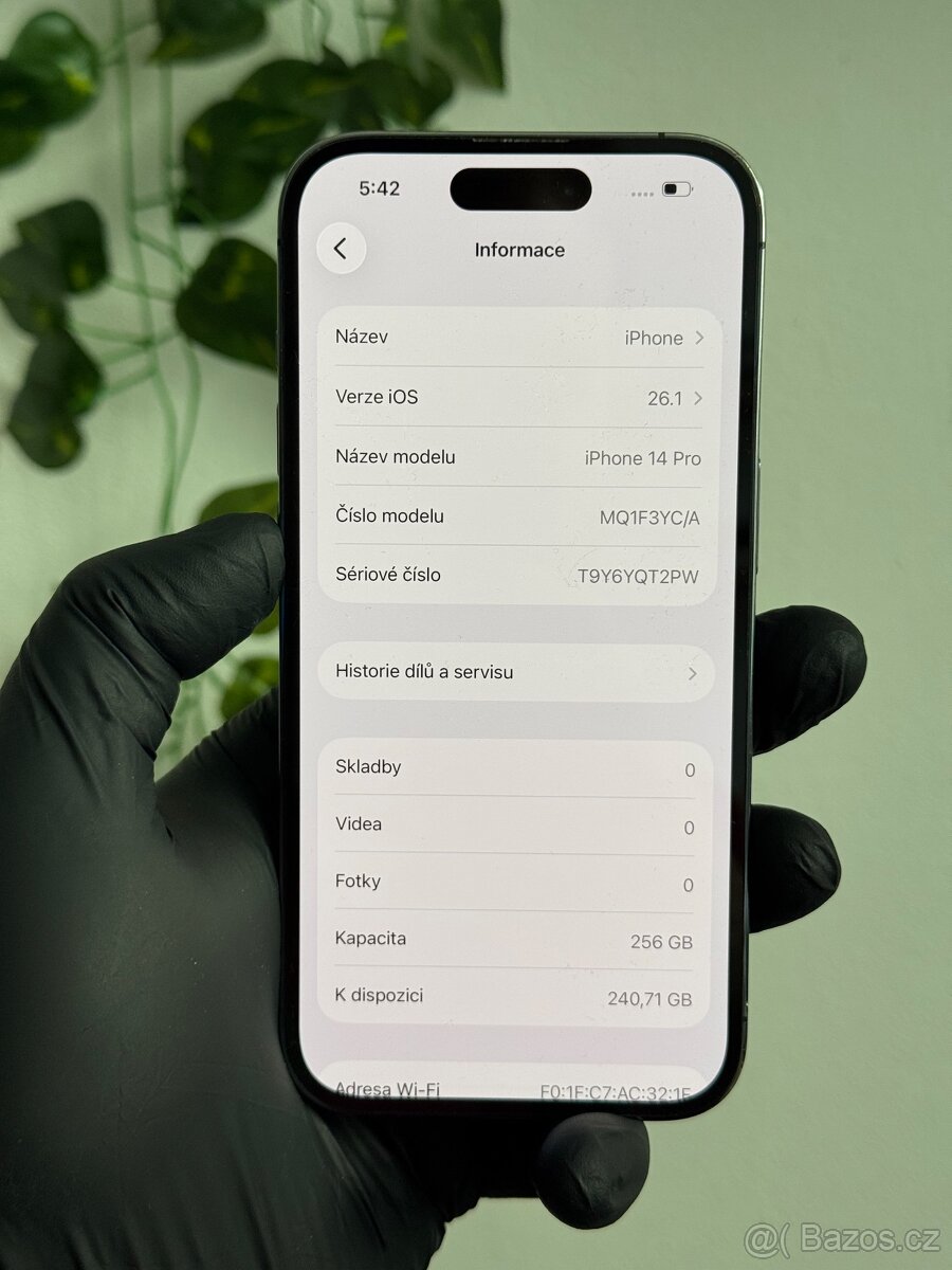 iPhone 14 Pro 256GB - 94% baterie - 6