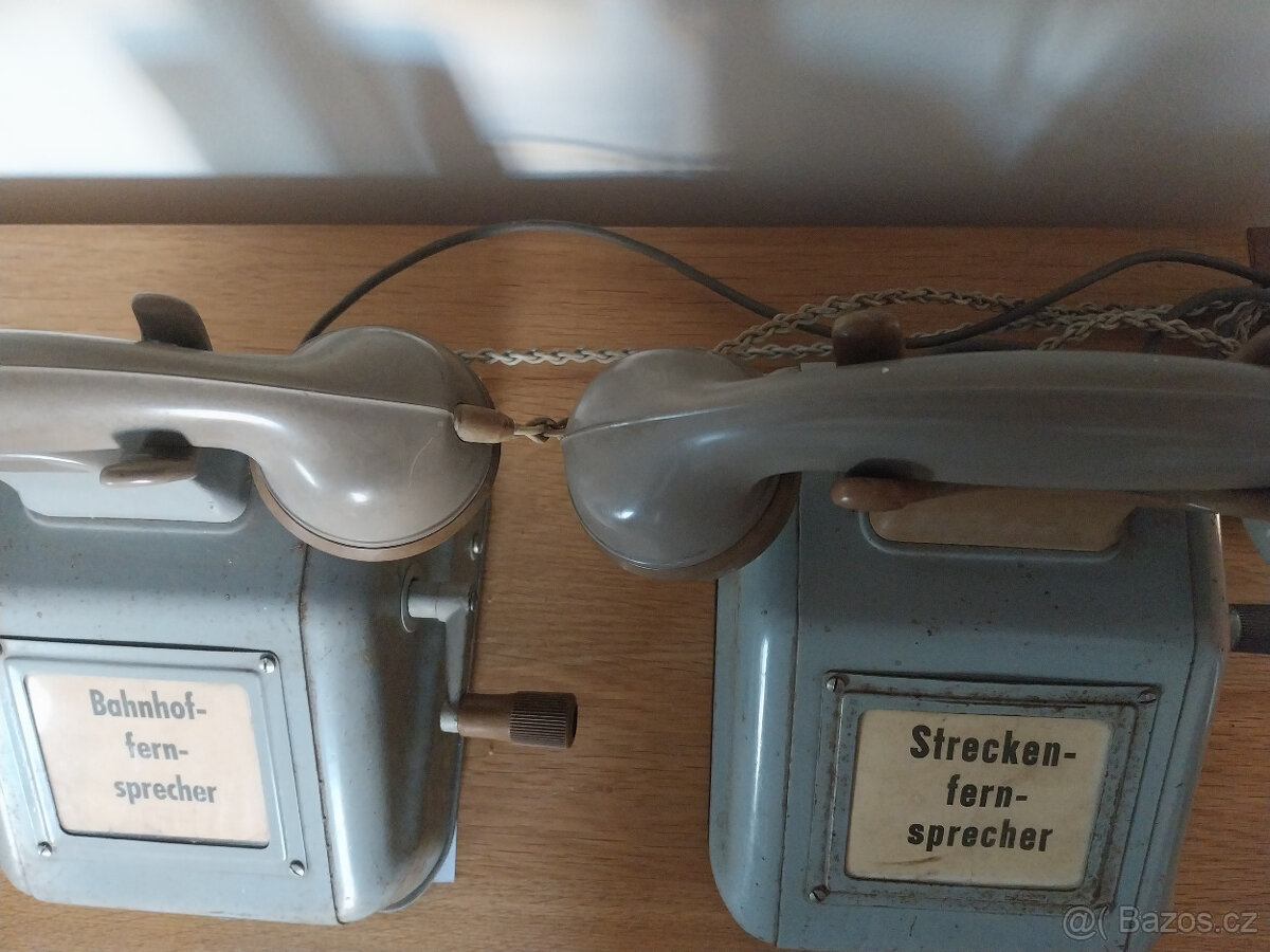 Nádražní (drážní) telefony, vlaky 50tá léta Německo 2 ks - 6