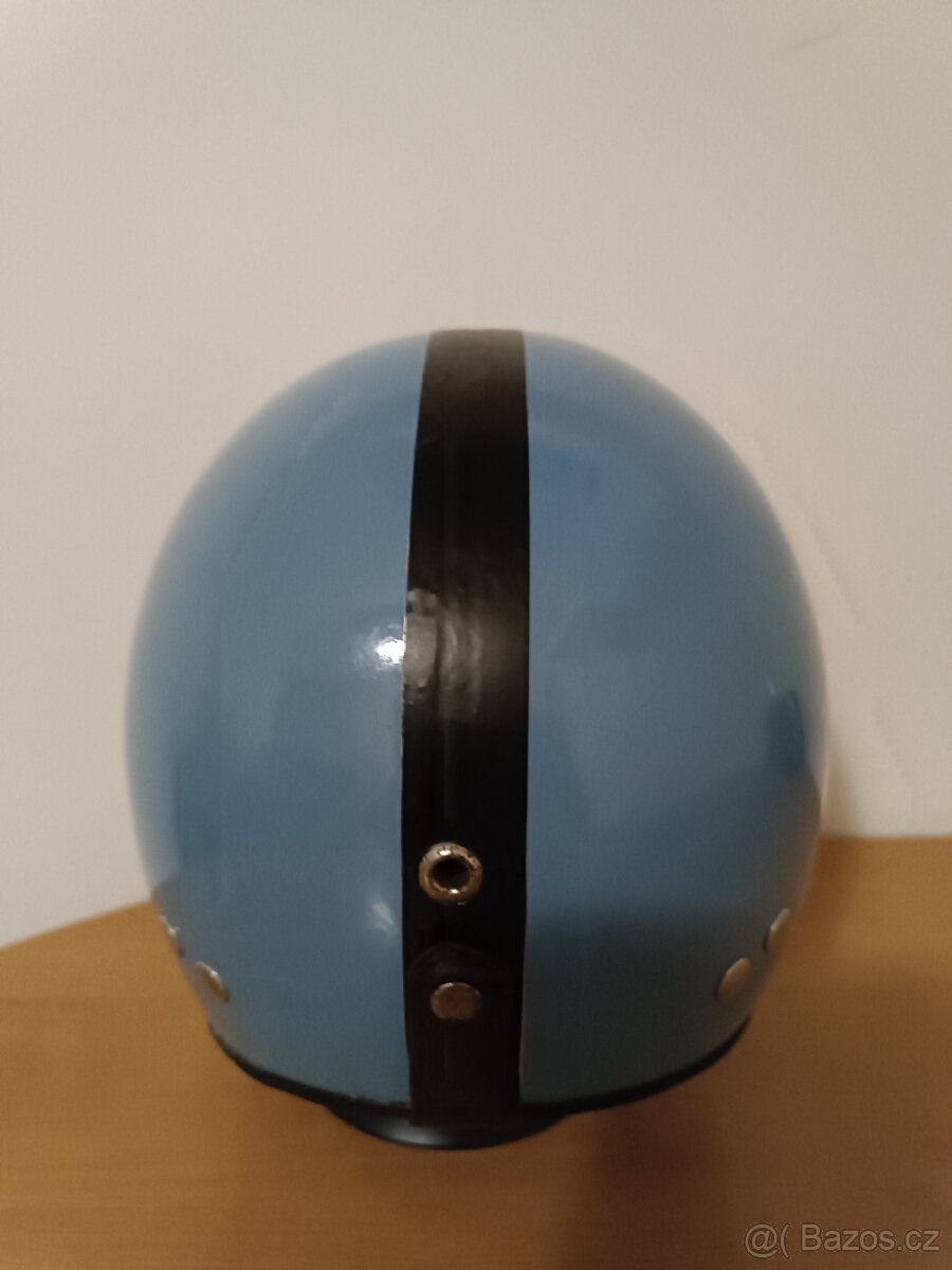 Stará přilba, helma - modrá - 6
