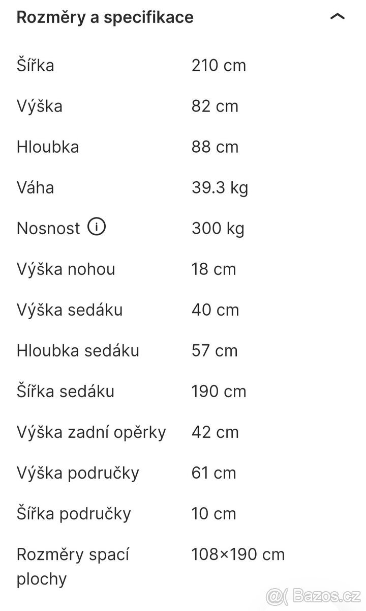 Bílá rozkládací sedacka Regor - 6