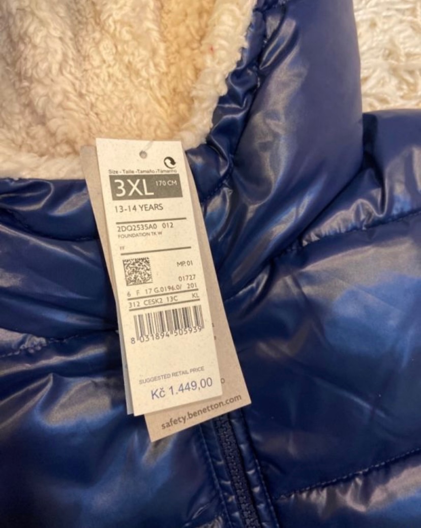 Kabát, bunda, kožíšek vel 3XL Benetton - 6