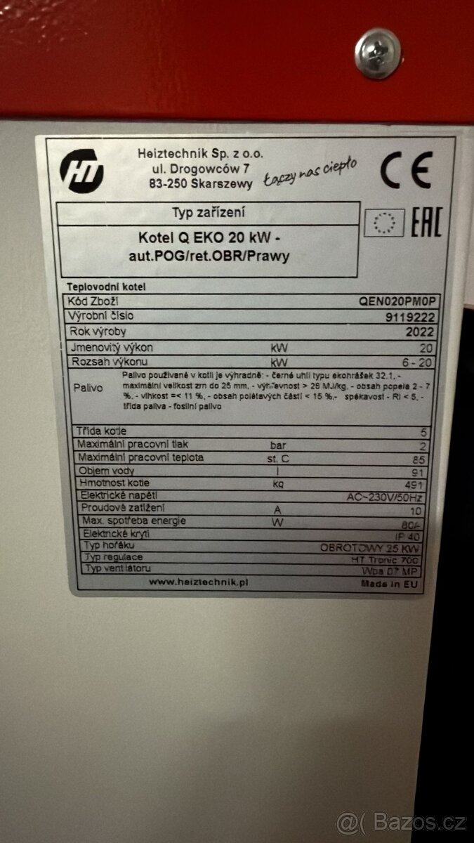 Prodám kotel Q EKO 20kW - 6