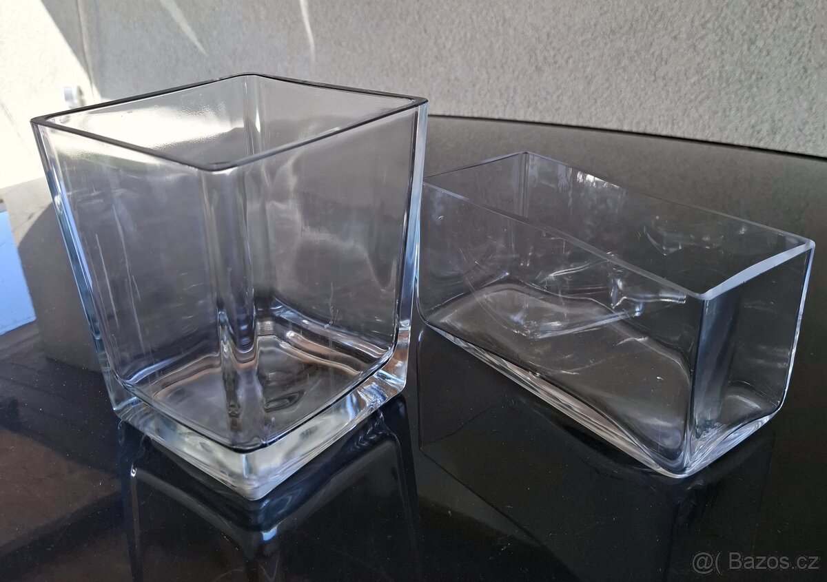 2x skleněné nádoby - 6