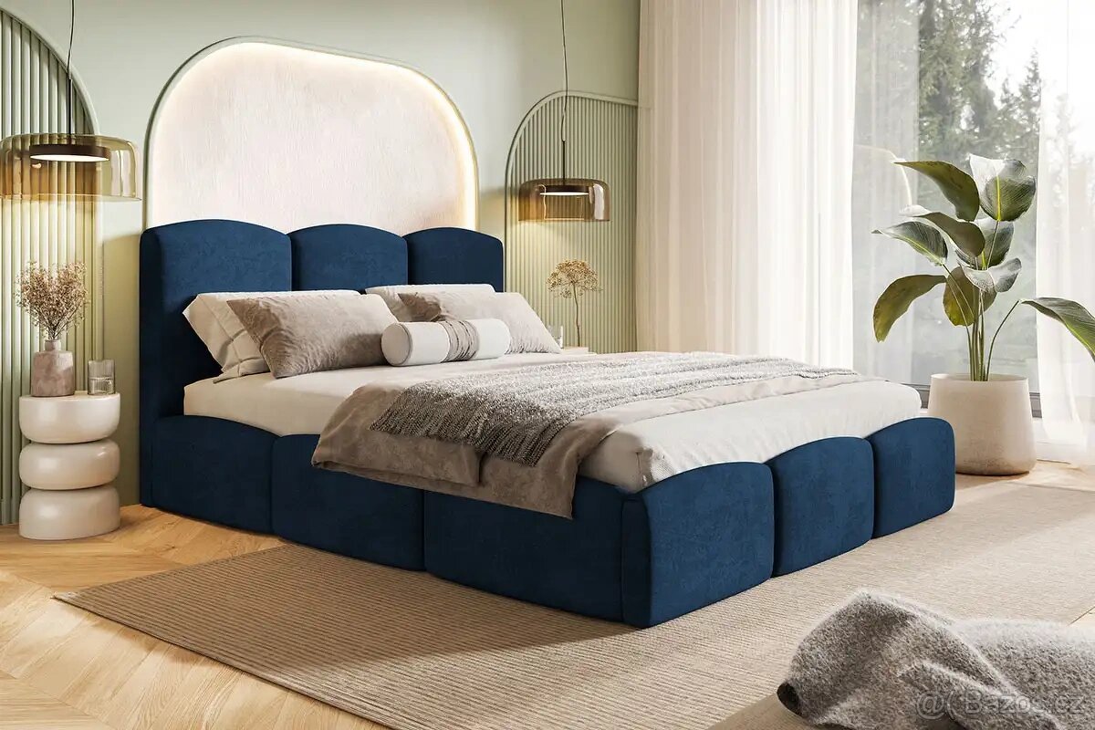 Manželská postel se zvedacím roštem Silvie - 6