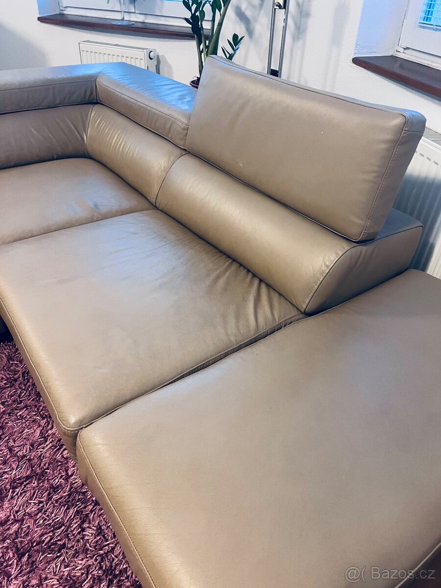 Kožená rohová sedačka 5 místná - 6