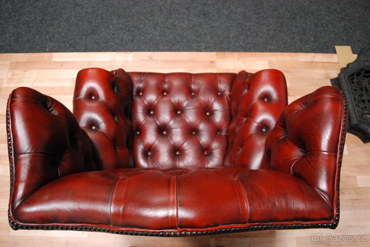 CHESTERFIELD-LEATHER-HIGH/BACK/WING CHAIR - 6