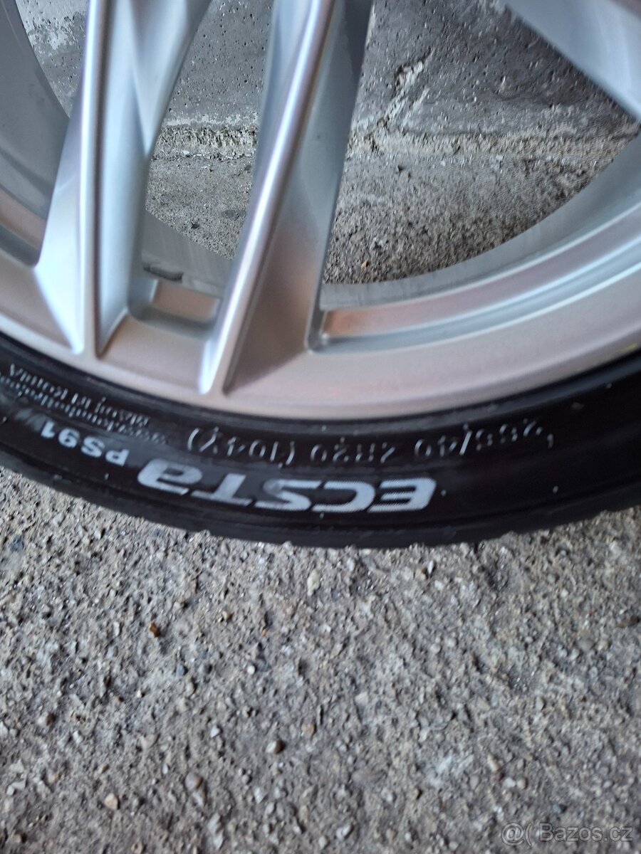 Alu kola Audi R20 5x112 originál s novýma gumová kumho. - 6