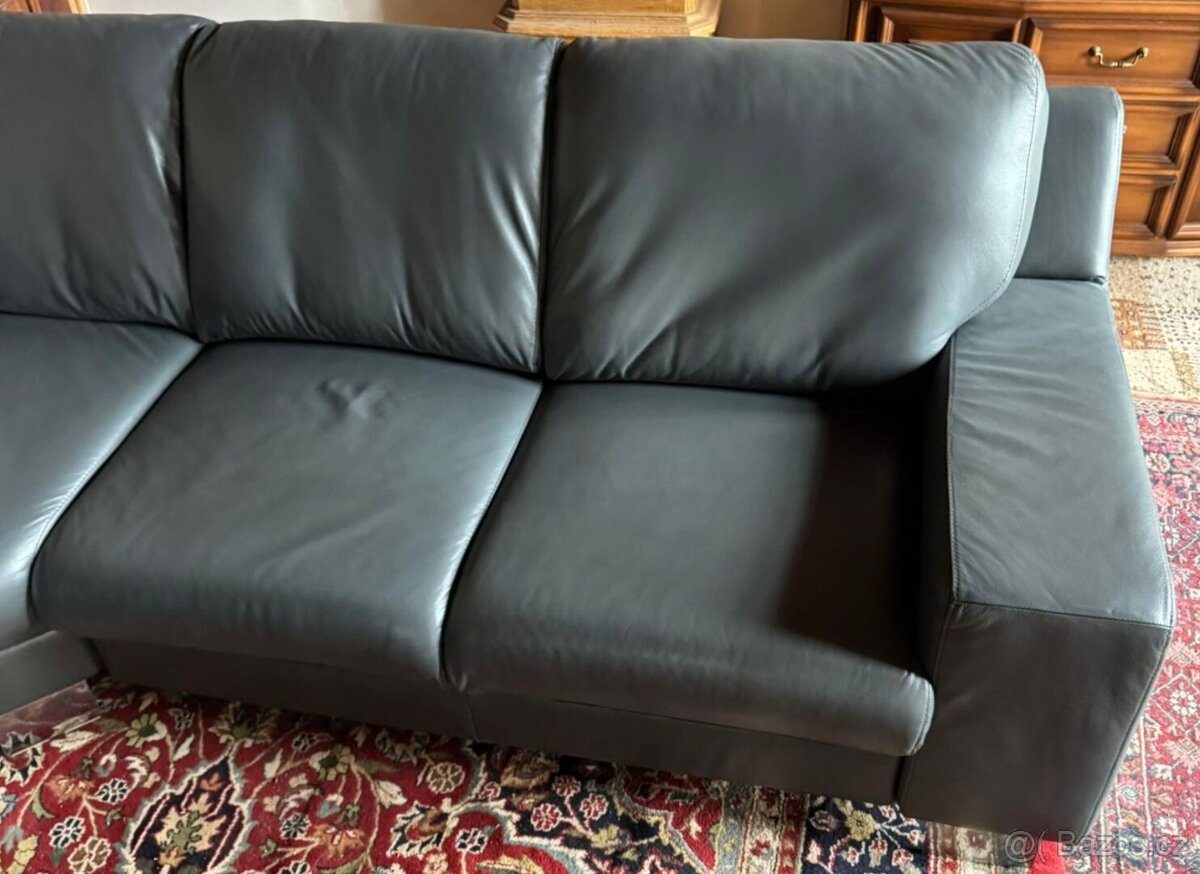 Kožená sedací souprava do U, 5210 - 6