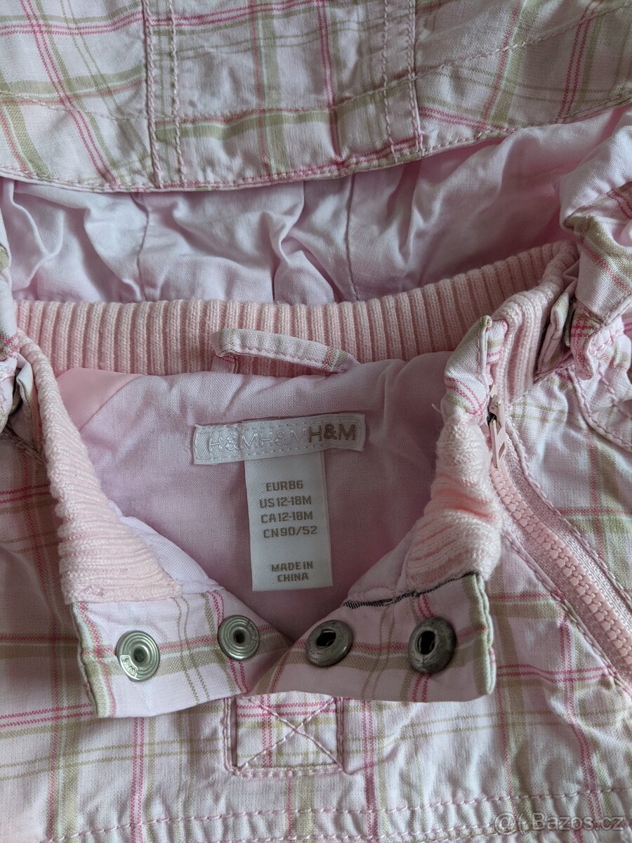 Růžová bundička H&M vel. 86 - 6