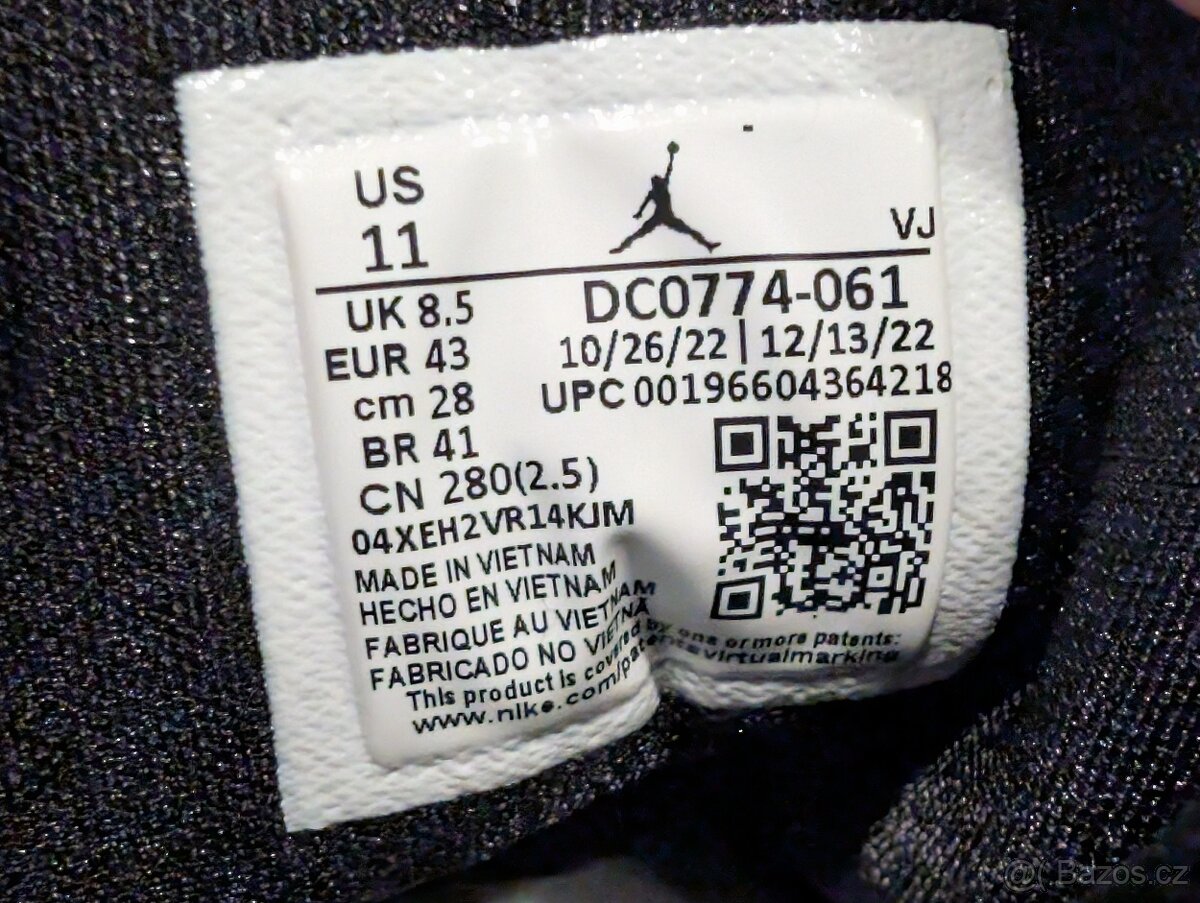 Nike Air Jordan 1 Low Black/Red vel. 43 NOVÉ - 6