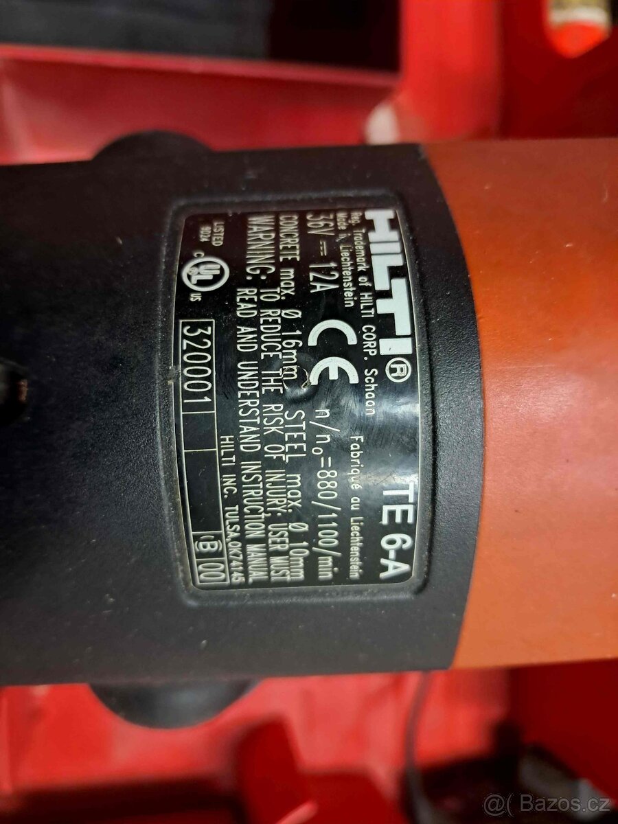 Aku vrtatčka HILTI TE6 - A, příklepová,s příslušenstvím - 6