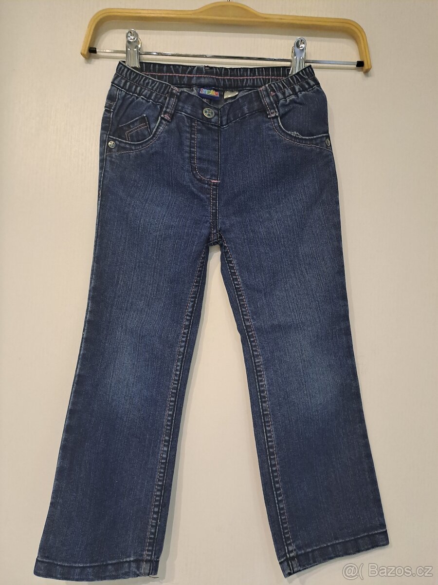 Zimní bunda s kapucí a rifle vel. 104 věk 3-4 roky - 6