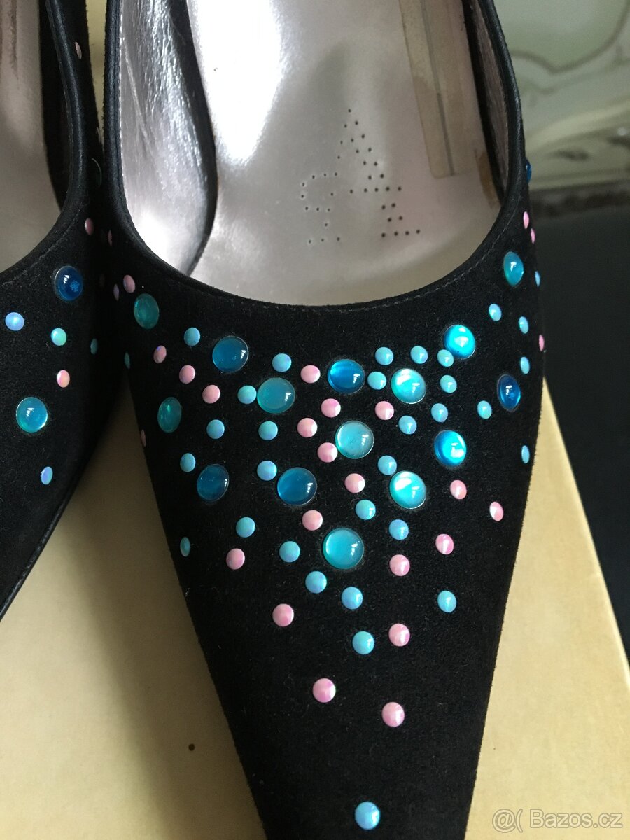 Nové italské semišové lodičky vel.38 - 6