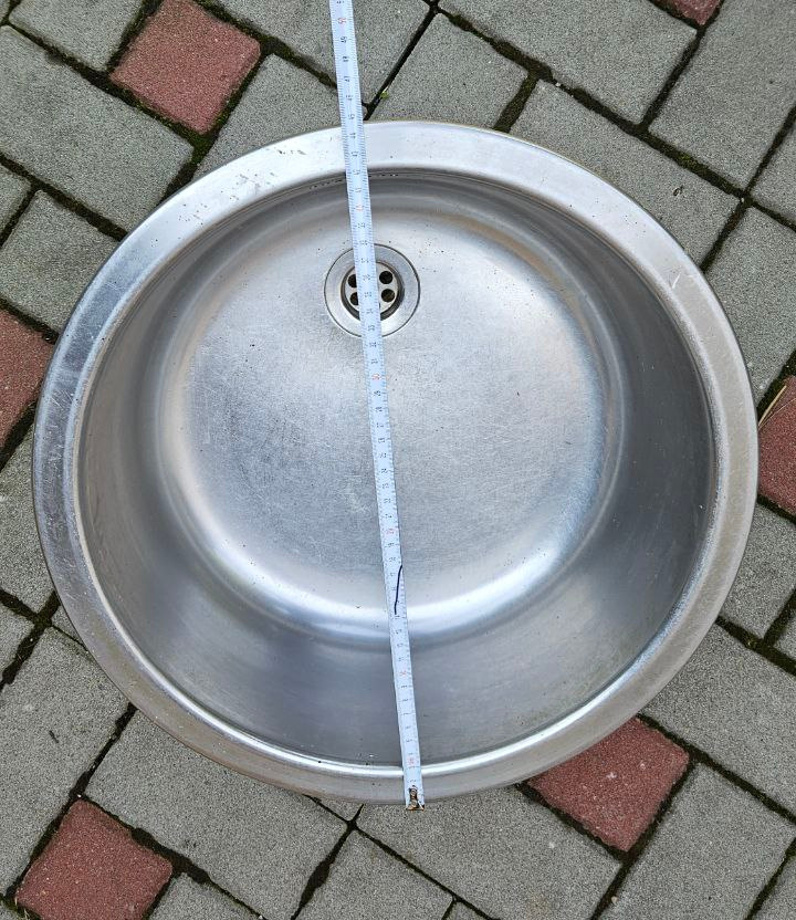 Kuchyňský kulatý nerez dřez, průměr 45 cm - 6