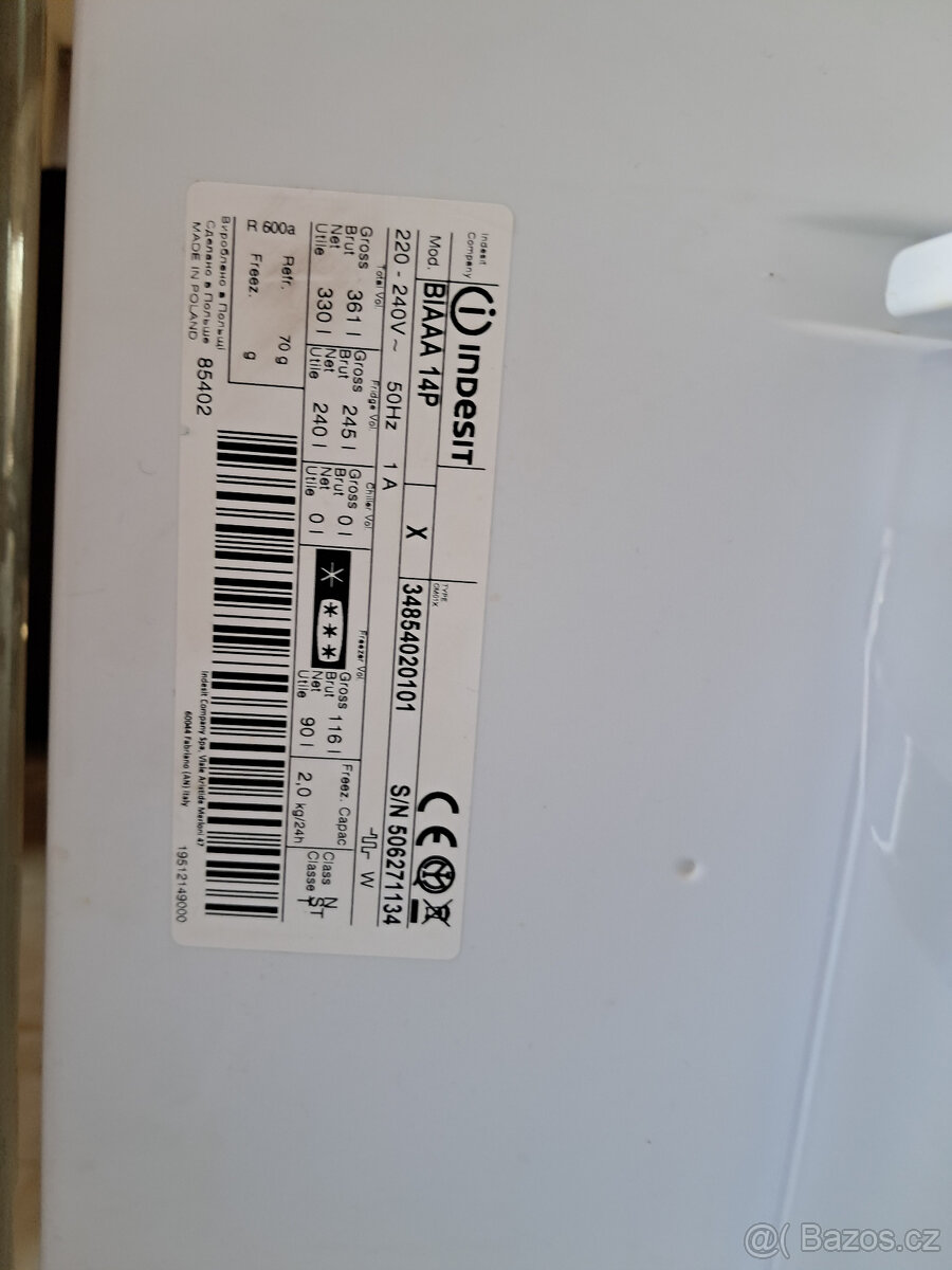 Lednice s mrazakem Indesit BIAAA 14P X - 6