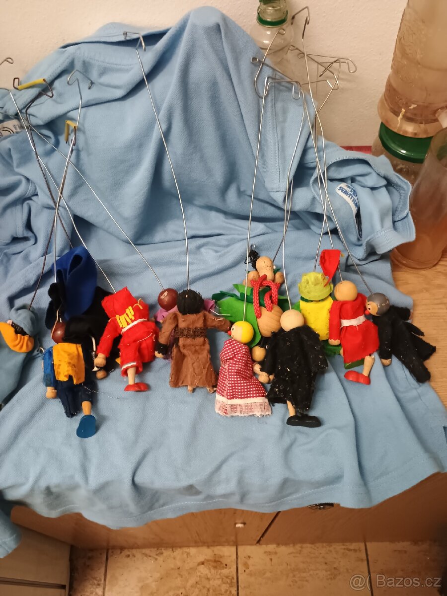 Loutky že dřeva 12 ks - 6