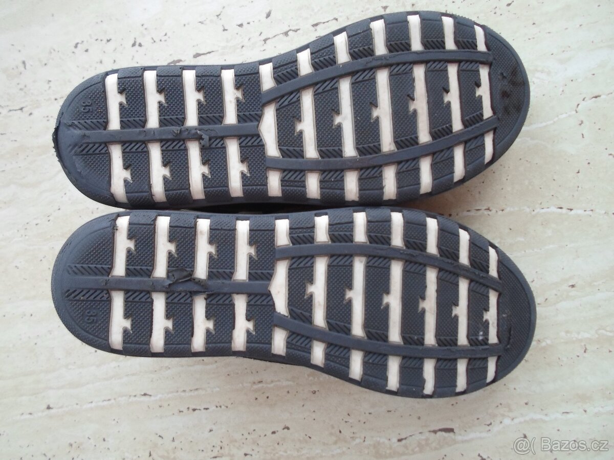 Modré boty polobotky kožené - 35 - 6