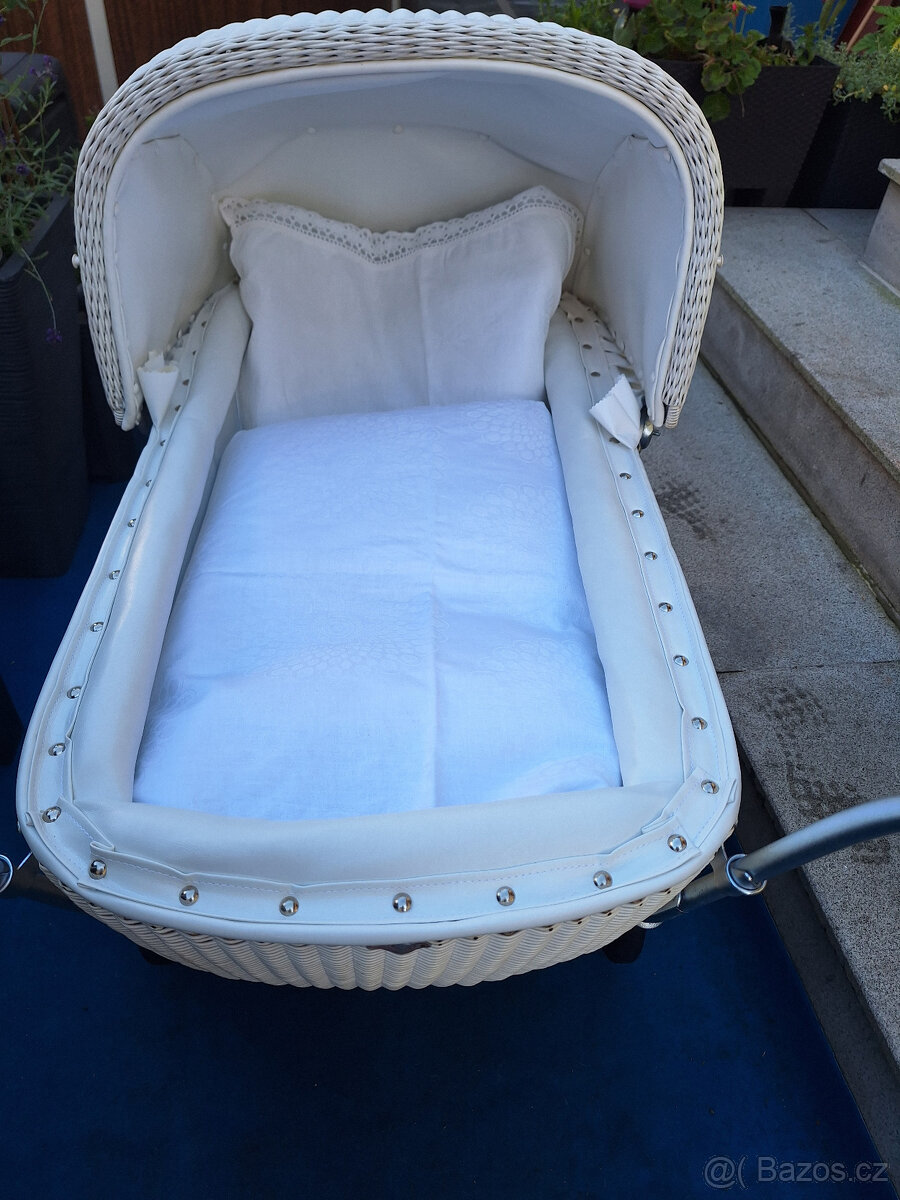 retro kočárek šestipérák bužírkový pro dítě - 6