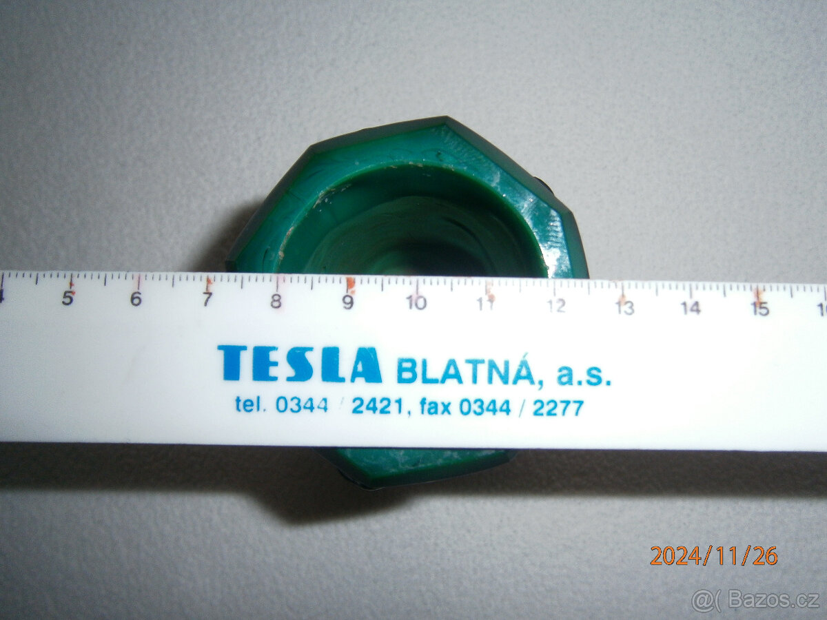 vázička - malachitové sklo - 6